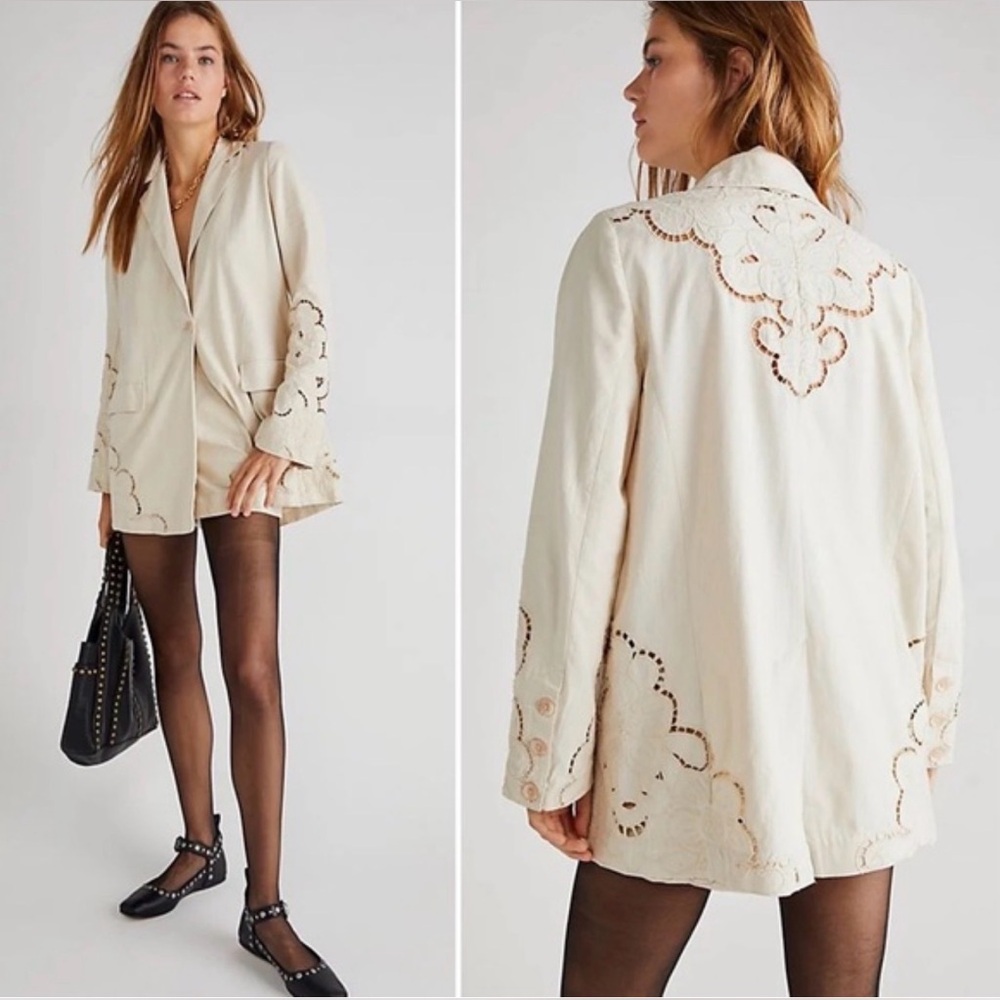 NWT FREE PEOPLE SWEET ILLUSIONS CUTWORK SUIT SET. ABSOLUTELY PERFECT! Sz.8